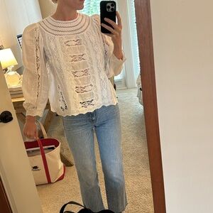 Sea Cotton Lace Blouse